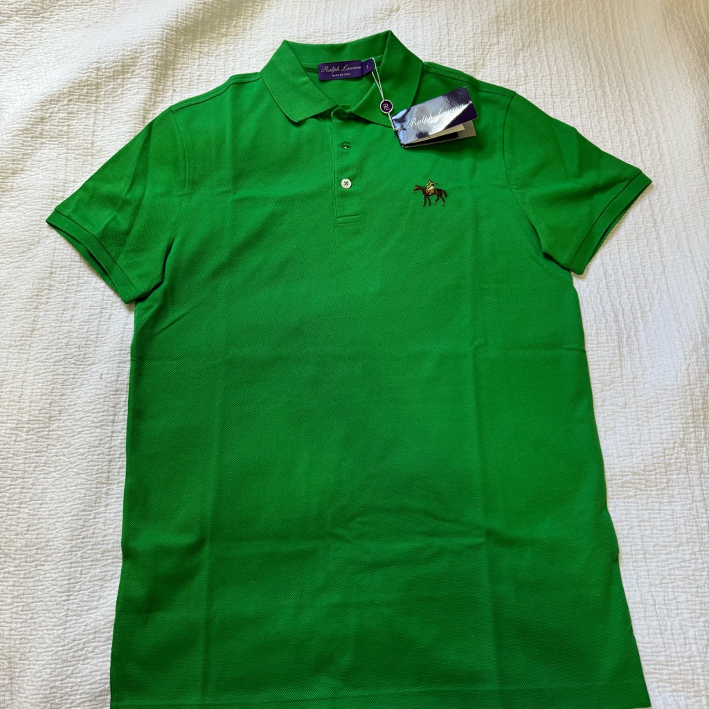 Ralph Lauren Polo Shirt In Bright Green With Embroidered Pony